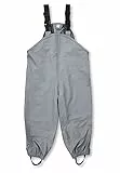 Sterntaler Regenhose ungefüttert uni - Kinder Regenhose wasserdicht - Unisex Matsch- und Buddelhose mit verschweißten Nähten und elastischen Hosenträgern - Regenbekleidung - mittelgrau, Größe 104