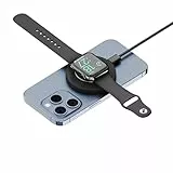 XLayer MagFix Pro 3-in-1 Ladestation Apple Wireless Charger I Ladepad mit Ringhalter I Magsafe Kompatibel I Magnetisch I kabelloses Laden von iPhone 15/14/13/12 Pro Watch 5/6/7/8/9/SE/Ultra, AirPods
