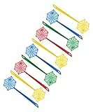 FACKELMANN Fliegenklatsche Spinne Tecno, Insektenschutz mit Aufhängöse (Farbe: Grün, Blau, Gelb, Rot - Nicht frei wählbar), Menge: 1 x 10er Set