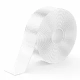 kinkaivy 5m Doppelseitiges Klebeband Extra Stark mit Masche, 25MM, Nano Klebeband Doppelseitig Transparent, Spurlos, Abnehmbar - Ideal für Foto Wand, Postern, Teppich, Küche, Zuhause