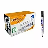 BIC 1701 Whiteboard Marker Velleda ECOlutions (Rundspitze, Strichstärke 1,4 mm) Schachtel à 12 Stück, schwarz