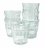 Picardie-Tumbler von Duralex, Tumbler-Gläser aus starkem Glas, Inhalt 310 ml, 94 mm hoch, 6 Stück