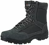 Mil-Tec Tactical Boot mit YKK® Zipper • Militärstiefel Herren • Als Outdoor Boot, Arbeitsstiefel, Wanderstiefel, Einsatzstiefel • Atmungsaktiv & angenehmer • Urban Grey, Größe: EU 48