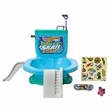 Hot Wheels Skate Fingerboard Toilettenschüssel-Skateset, Spülen und los gehts“-Skatepark mit 1 exklusiven Board und einem Paar Skateschuhe, HXL16