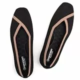 Frank Mully Damen Flache Schuhe mit quadratischer Zehenpartie, Bequeme Flache Strickschuhe, Arbeitsschuhe für Damen, Schwarz, 36.5 EU
