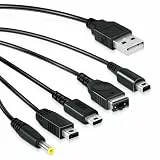 Mcbazel 5 in 1 USB Ladekabel für Nintendo DS Lite/NDS/New 3DS XL/New 3DS/3DS XL/3DS/2DS/DSi XL/Wii U/GBA SP/PSP 1000/2000/3000