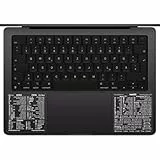 SYNERLOGIC (1 set) Mac OS + Word/Excel (for Mac) Shortcuts Stickers Bundle | No-Residue Laminated Vinyl Cheatsheet black case MacBook Keyboard Stickers 83 x 83 mm (Clear/White, 1 set)