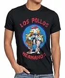 style3 Los Pollos T-Shirt Herren, Größe:M, Farbe:Schwarz