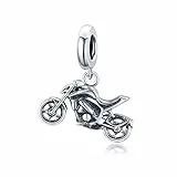 Charms Anhänger für Pandora Armbänder-925 Sterling Silber Motorrad Anhänger Bead mit Zirkonia,WomenJewelry Gifts