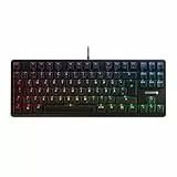 CHERRY G80-3000N RGB TKL, Deutsches Layout, QWERTZ Tastatur, kabelgebundene Tastatur, mechanische Gamingtastatur, MX Silent RED SWITCHES, Schwarz
