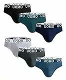 Channo 6er-Pack Herrenslips aus Baumwolle - Uomo, Mehrfarbig, L