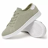 konhill Damen Sneaker Leichte & Atmungsaktive Freizeitschuhe mit Flex-Sohle | Bequeme Sommerschuhe für Fitness, Alltag und Stadt Grasgrün EU 42
