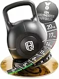 HQ Germany® Kettlebell Verstellbar [2-20KG] - Kettlebell Set von 2 bis 20kg für Home Gym Training - Kugelhantel mit schnell anpassbaren Gewicht - kein Abrutschen dank pulverbeschichtetem Griff