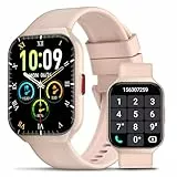 Smartwatch Herren mit Telefonfunktion,1.96' HD Uhr Damen mit Herzfrequenz SpO2 Stress Schlafmonitor,113+ Sportmodi Fitness Tracker, IP68 wasserdichte für Android iOS 2025 Rosa