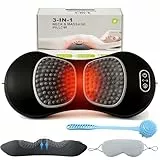 Ergo Pur Rücken, 2026 Upgrade 3 Zonen Ergo Flow Tiefenmassagegerät, Ergonomische Rückenmassagegerät Unterer Rücken, Elektrisches Massagegerät Mit Wärme (Schwarz)