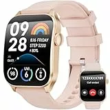 Smartwatch Damen Herren, 1,91' HD-Kurvdisplay Smart Watch mit Bluetooth Anrufen, 100+Sportmodi Fitnessuhr mit Herzfrequenz/Schlafmonitor/Schrittzähler, IP67 Wasserdicht Sportuhr für Android iOS