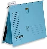 ELBA Mehrfach-Hängehefter chic, für A4, aus Karton, blau, 5er Pack