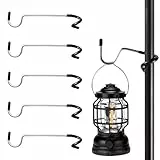 TenaLucy 5 Stücke Camping Laternenhalter,Doppelköpfige Laternenhaken Camping Haken Set Zeltstangen Haken Outdoor Doppelendiger Laternenhaken S-Förmig Camping Lampenhaken,für Camping Hängende Laternen