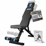 NEOLYMP Hantelbank für Zuhause bis 450 kg belastbar, klappbar & verstellbar aus Carbon-Optik Bezug mit 72 Einstellmöglichkeiten, inkl. Ebook & App-Zugang – ideal für Bankdrücken & Krafttraining