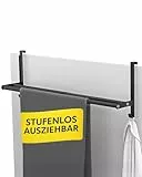 MDCASA Premium Handtuchstange I Handtuchhalter ohne Bohren & verstellbar inkl. Kratzschutz I Stabiler Handtuchhalter Tür für alle gängigen Türen