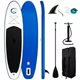FunWater SUP Aufblasbares Paddleboard Stand Up Paddle Boards Premium Paddling Board für Jugendliche & Erwachsene 3.4 m mit SUP Zubehör inklusive verstellbarem Paddel, Rucksack, Pumpe, Leine, Flossen