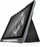 STM Bags Dux Plus DUO Case für Apple iPad 10,2' (2019 & 2020) - schwarz/transparent [Militär Standard I Apple Pencil / Logitech Crayon Fach I Wasserabweisend I Standfunktion I Wake/sleep]