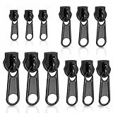 12 Stück Reißverschluss Zipper, Metall Fix Reißverschluss Universal Zipper Pull Fixer Reparatur Set Abnehmbare Reisverschluss-reparaturset für Kleidung Bettzug Gepäck Rucksäcke und Koffer