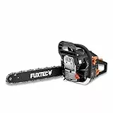 FUXTEC Benzin Kettensäge FX-KSP354 – Motorsägen Leisatung 2,2KW/ 54ccm Hubraum & EASY-Start – Schwertlänge 18 Zoll – Gewicht von 5,47Kg / Notstopp-Kippschalter