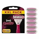 Wilkinson Sword Intuition Quattro Smooth Shave Rasierklingen, Damenrasur, Hauch von Aloe vera, Rasierer für die alltägliche Rasur, 6 Stück
