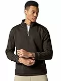XYXX Pulse Herren-Sweatshirt mit halbem Reißverschluss und gebürsteter Fleece-Innenseite für zusätzliche Wärme, Malzbraun, M