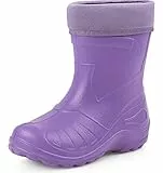 Ladeheid Gummistiefel Kinder federleichte und wasserdichte Eva Thermo Regenstiefel Gummistiefel gefüttert KL050 (Violett, 33 EU)