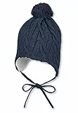 Sterntaler Unisex Kinder Strickmütze mit Bommel Strickmütze, marine, 53