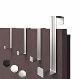 4smile Türhaken zum Einhängen, 4er Set - Edelstahl Kleiderhaken für Tür oder Schrank, vielseitige Haken zum Einhängen - Türgarderobe mit hoher Tragkraft, stabile Türhakenleiste