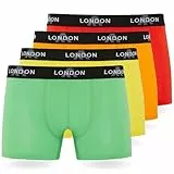 FM London 4/8er-Pack Herren-Boxershorts mit elastischem Bund