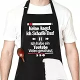 Livdouyu Lustige Kochschürze Herren Damen Grillschürze für Männer Frauen Lustig Geschenkidee mit Spruch Küchenschürze Lustig Schürze zum Kochen,Malen,Backen,Hausarbeiten