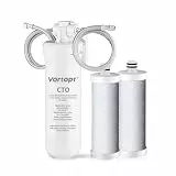 Vortopt Untertisch Wasserfiltersystem, 2 Filterpatronen, Unter-Spüle Wasseraufbereitungssystem für 70.000 Liter, NSF/ANSI 53&42 Zertifiziert, Reduziert PFAS, PFOA/PFOS, Blei, Chlor, Q9-C1
