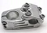 Fhrrad Vorbauten Aluminium Fahrrad Vorbau BMX-Vorbau 40mm 22,2 mm/28,6 mm Klemmung Freestyle/Dirtjump Bikes Schwarz/Silber (Silber)