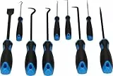 BRILLIANT TOOLS BT542010 Schaber-Haken-Werkzeug-Satz, 9-tlg [Powered by KS TOOLS], 4042146779200, Mit Stabilem Blauen Transportkoffer
