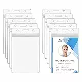 Vicloon Ausweishüllen, 10 Stück Ausweishalter Transparente Kartenhülle Wasserdichten Kartenhalter Kartenhüllen Vertikal Ausweiskarte Schutzhülle ID Card Holder