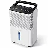 CONOPU Luftentfeuchter 16L/Tag, Ultra-leiser Luftentfeuchter Elektrisch, Intelligentes Zentralsteuerungs, AUTO Modus, Feuchtigkeitsanzeige Licht, 24H Timer, Raumentfeuchter für Keller, Mehr Effizient