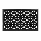 Relaxdays Fußmatte Gummi, 45 x 75 cm, wetterfest, rutschfest, Fußabtreter Gitter, Türvorleger innen & außen, schwarz