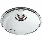 WMF Quality One Topfdeckel 16 cm, Glasdeckel mit Metallgriff, hitzebeständiges Glas, spülmaschinengeeignet