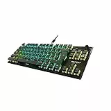 Roccat Vulcan TKL Pro – kompakte, optische RGB-Gaming-Tastatur, Aimo LED Per-Tastenbeleuchtung, Titan Switch Optisch, langlebiges Design (Aluminium-Deckplatte), Multimedia-Rad