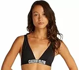 Calvin Klein Damen Bikini Oberteil Bralette Herausnehmbare Polster, Schwarz (Pvh Black), S