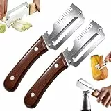 Kerlwert SchäLer, 3 In 1 Kerlwert ProfischäLer, Multifunktionaler Gemüseschäler, Zero Snag Holzschäler, Sparschäler-Universalschäler Edelstahl FüR Obst GemüSe (Color 2a)