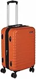 Amazon Basics Erweiterbarer Hartschalen-Kabinenkoffer – ABS-Reisegepäck mit 4 Spinner-Doppelrollen – Kratzfeste und leichte Konstruktion – 37,5cm x 25,5cm x 55,0cm – Gebranntes Orange