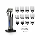 BaByliss Super-X Metal Kabelloser Haarschneider – Japanische Stahlklingen, 10 Aufsteckkämme, 2 Kammführungen, Lithium-Akku, digitales Display, Metallgehäuse, Schwarz, E996E