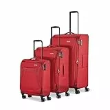 Travelite 4-Rad Koffer Set Weichschale, Größen L/M/S, Serie Chios Trolley Set in Zeitloser Optik, Handgepäck erfüllt IATA Bordgepäck Maß
