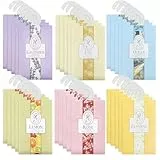 BREANIFULL 30 Pack Scented Sachet Bags Natural Mothproof Agent 6 Different Fragrances Wardrobe Freshener with Hanging Sachets Wardrobe Fresheners Bathroom Cart for Clothes Room Drawers Car