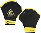 CRESSI Aqua Boost Swim Gloves Black/Yellow M-Unisex Neopren Ultraspan Schwimmhandschuhe, Handgelenkriemen, Schwarz/Gelb, Schwimmen, Arm, Rücken, Schultertraining, Wassergymnastik, Aquafitness, M